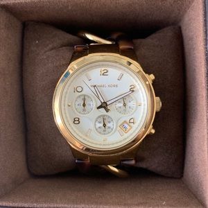 Michael Kors Tortoise Twist Chain Link Watch